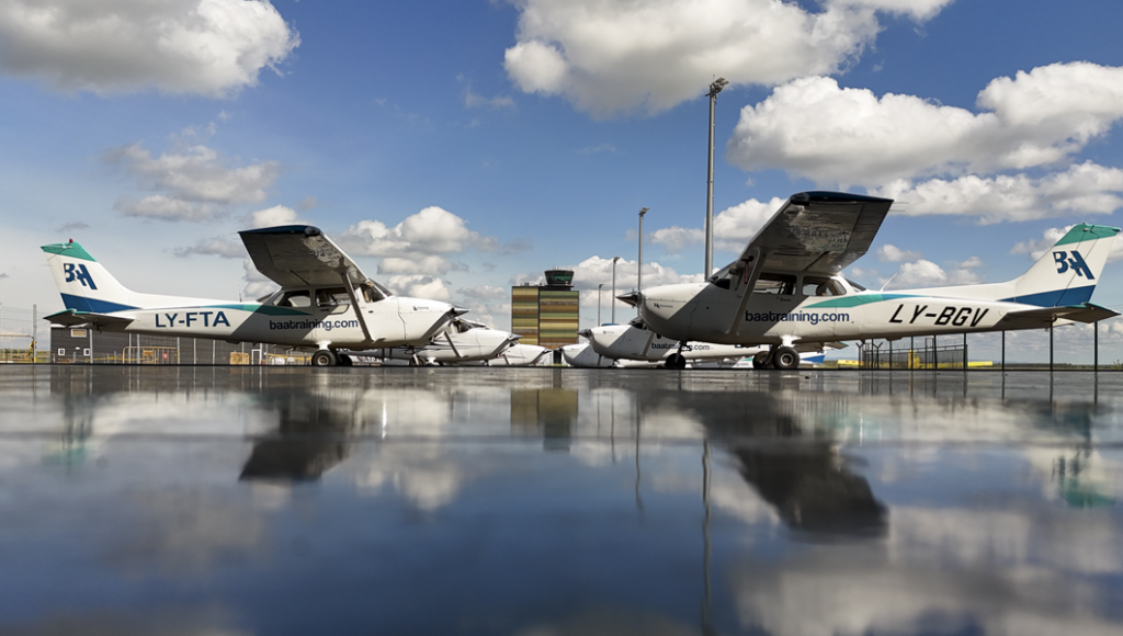BAA Training Cessna 172S aircraft at flight school in Lleida-Alguaire