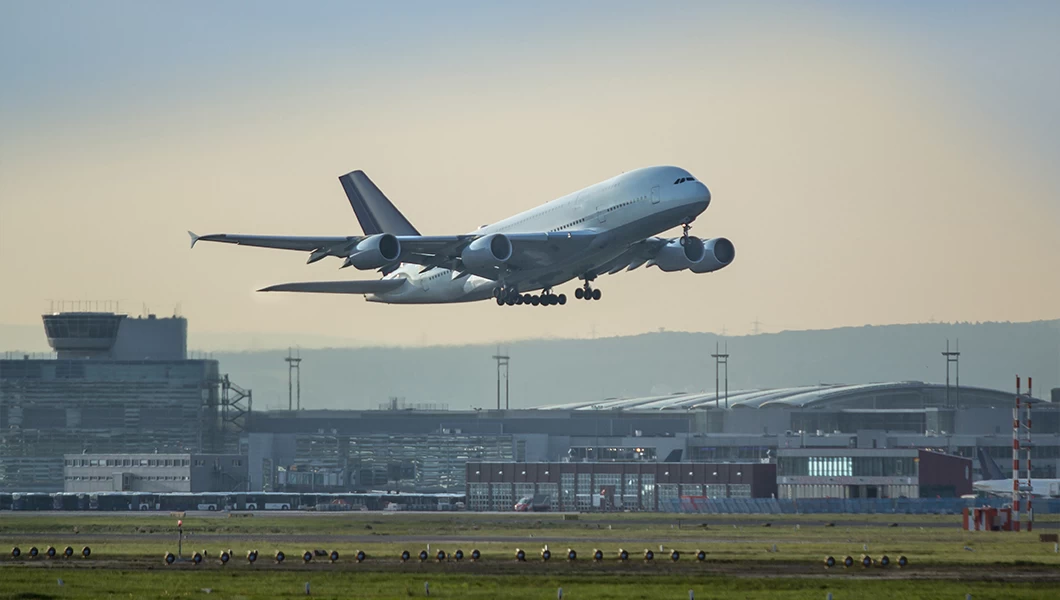 Airbus A380 taking off