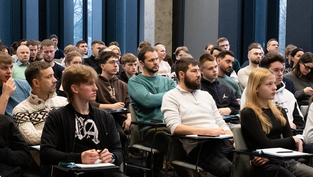 People participating in the Open Door Day at BAA Training Lithuania.