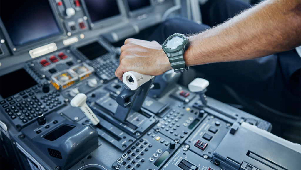 Control panel of the aircraft