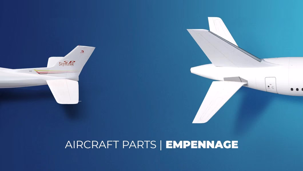 Aircraft tails of Cessna 172S and Airbus A320