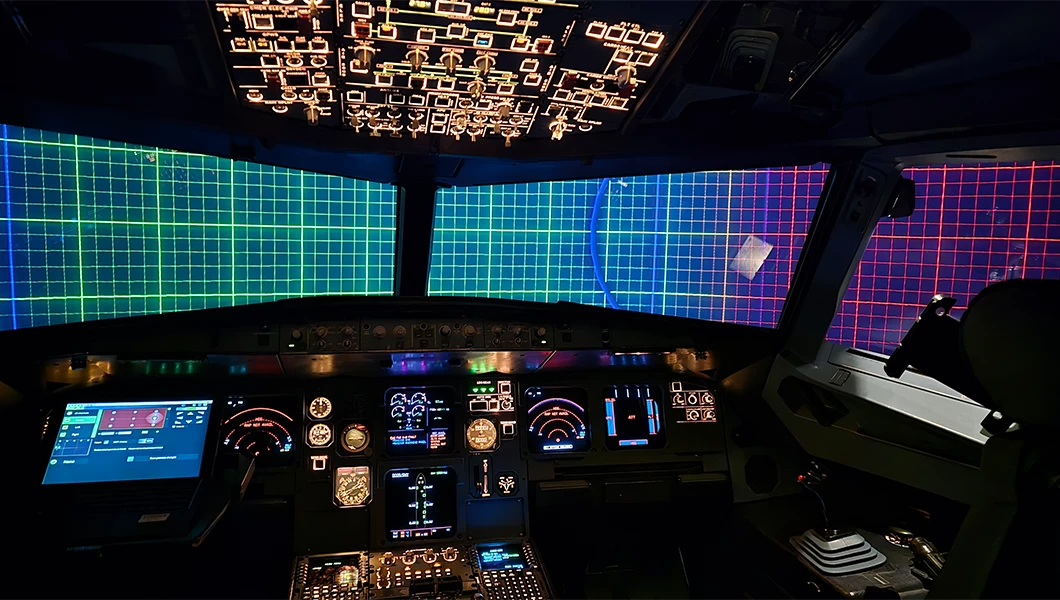Ongoing visual calibration for an Airbus full flight simulator