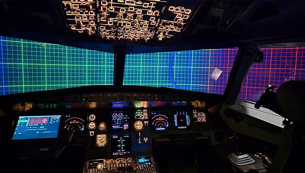 cockpit simulateur de vol complet