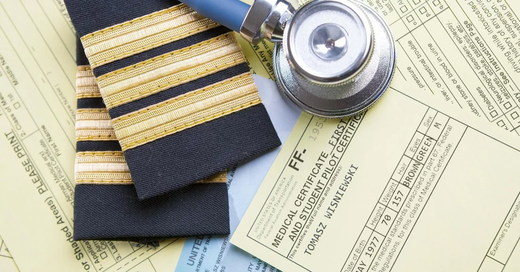 Medical certificate for pilot training