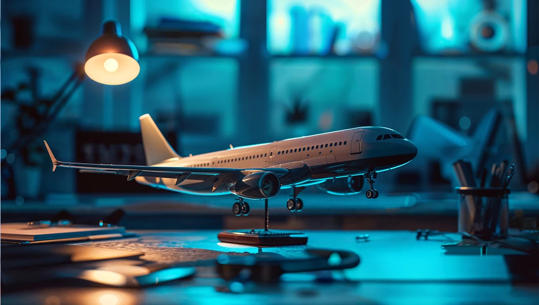 Aircraft model on the table