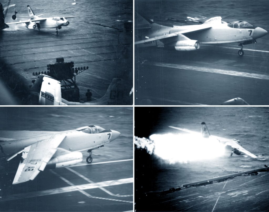 IMAGES OF AN A3D AIRCRAFT CRASH IN 1957 ASSUMED TO BE CAUSED BY AN ILLUSION