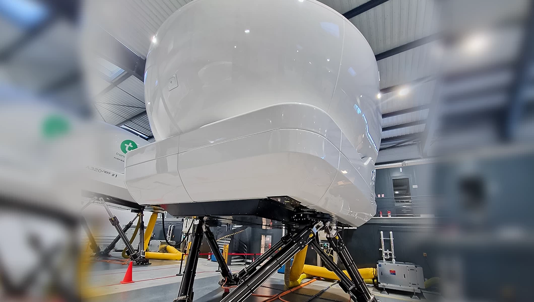 Airbus A320 full flight simulator at BAA Training France center