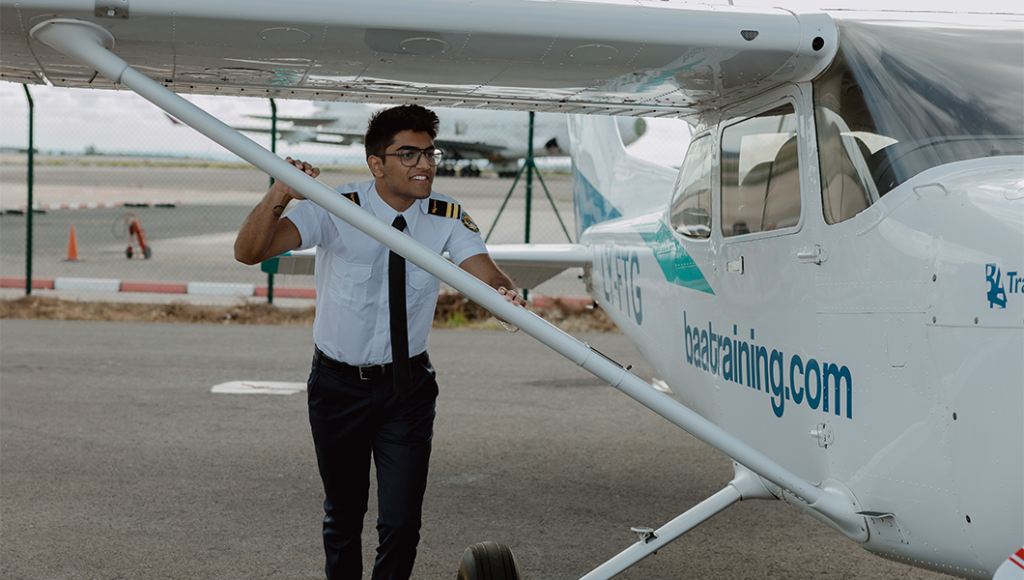 Vihaan Sapru, Indian cadet program student at BAA Training