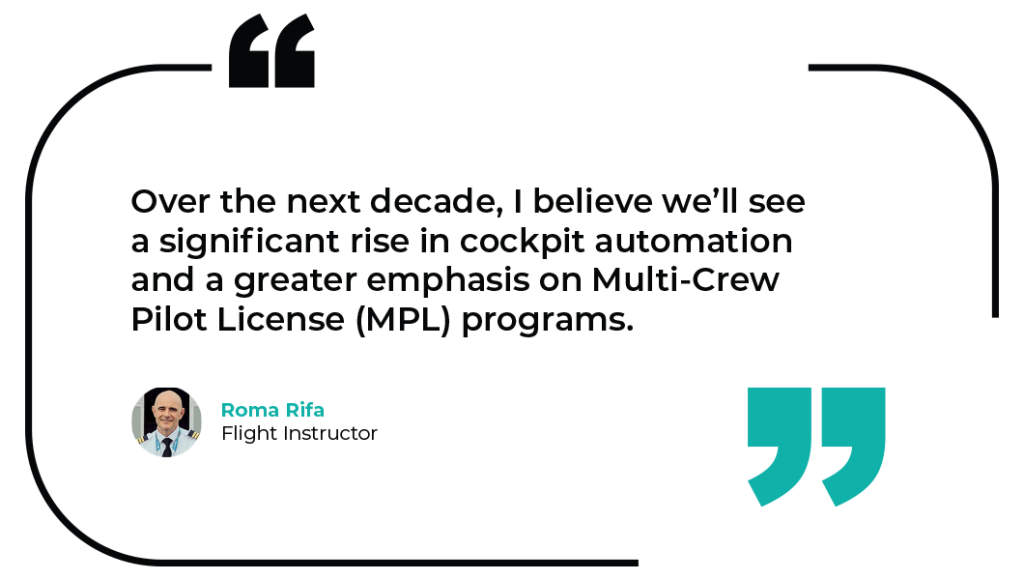 A quote of BAA Training flight instructor Roma Rifa