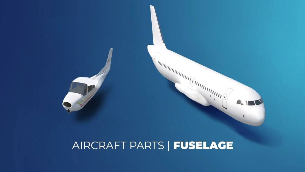 Aircraft fuselages of Cessna 172S and Airbus A320