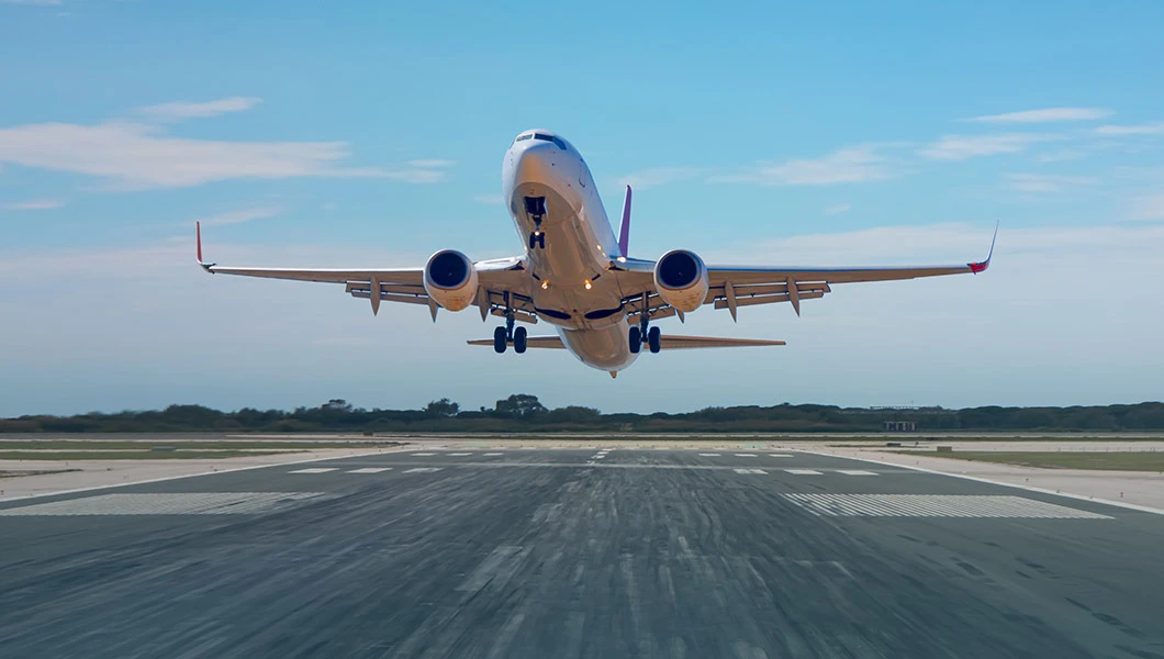 An ACMI aircraft taking off